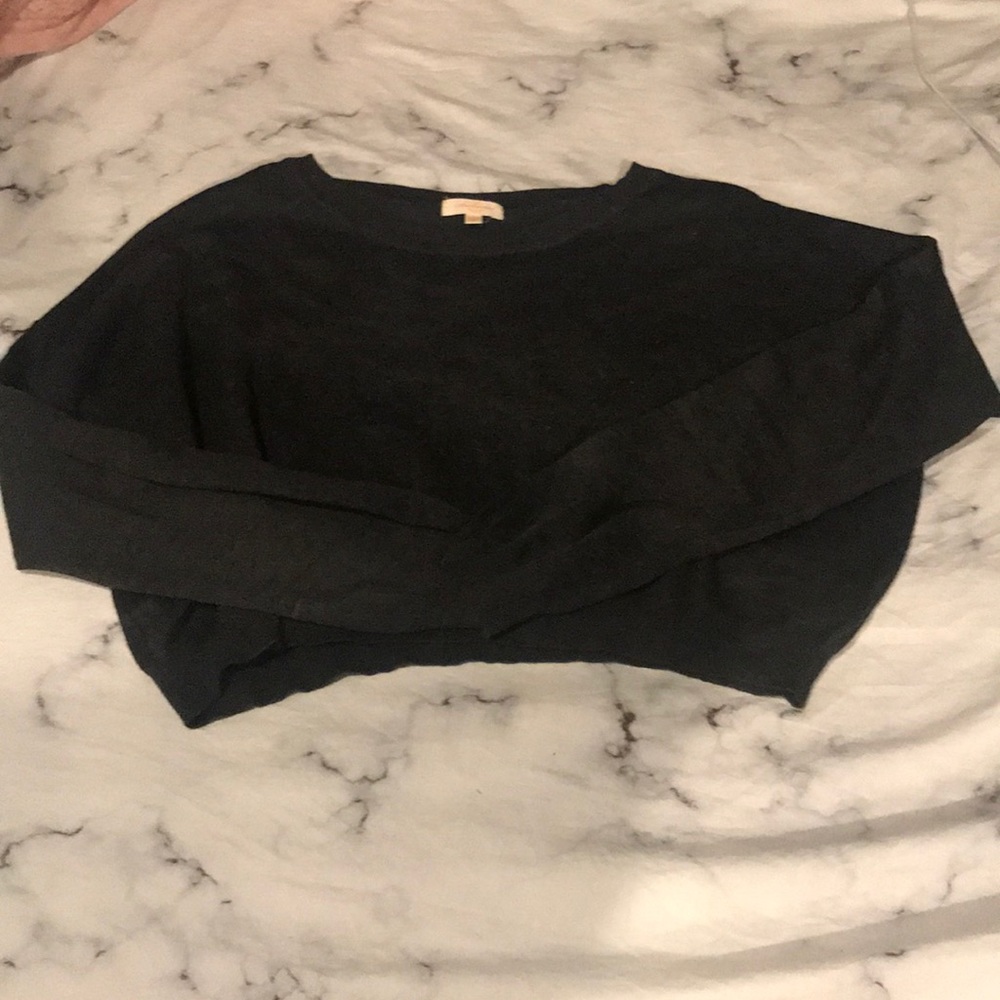 Gray crop sweater